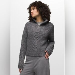 Prana Gray V-Neck Sweater